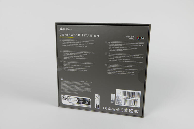 Corsair Dominator Titanium RGB DDR5 6000 Verpackungsrückseite