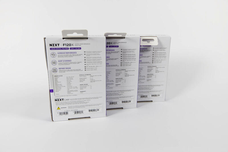 NZXT F120X Verpackungsrückseite NZXT F120X Verpackungsrückseite