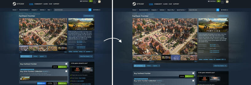 Steam Store breiter Steam Store breiter