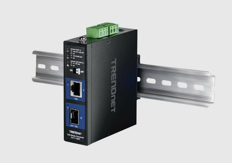 TRENDnet TI-F711SFP bringt 10G-Glasfaser-Kupfer-Brücken in raue Industrienetzwerke