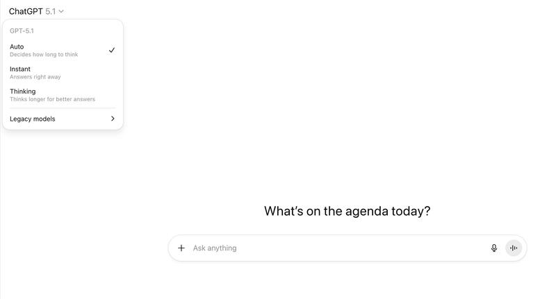 ChatGPT-5.1 kostenlos erhältlich: GPT 5.1 Instant mit klügeren Antworten, GPT-5.1 Thinking anpassungsfähiges Denken