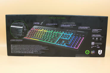 Black Widow v4 low Profile Tastatur Verpackung Rückseite