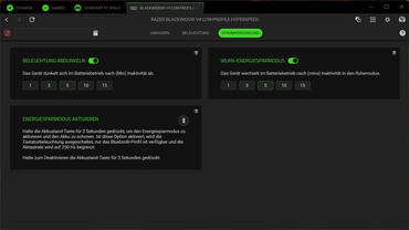 BlackWidow v4 LowProfile Hyperspeed Software Stromversorgung