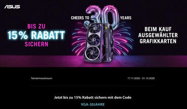 ASUS Black Friday-Angebote 2025 und 30-jähriges Jubiläum: Rabatten auf Grafikkarten