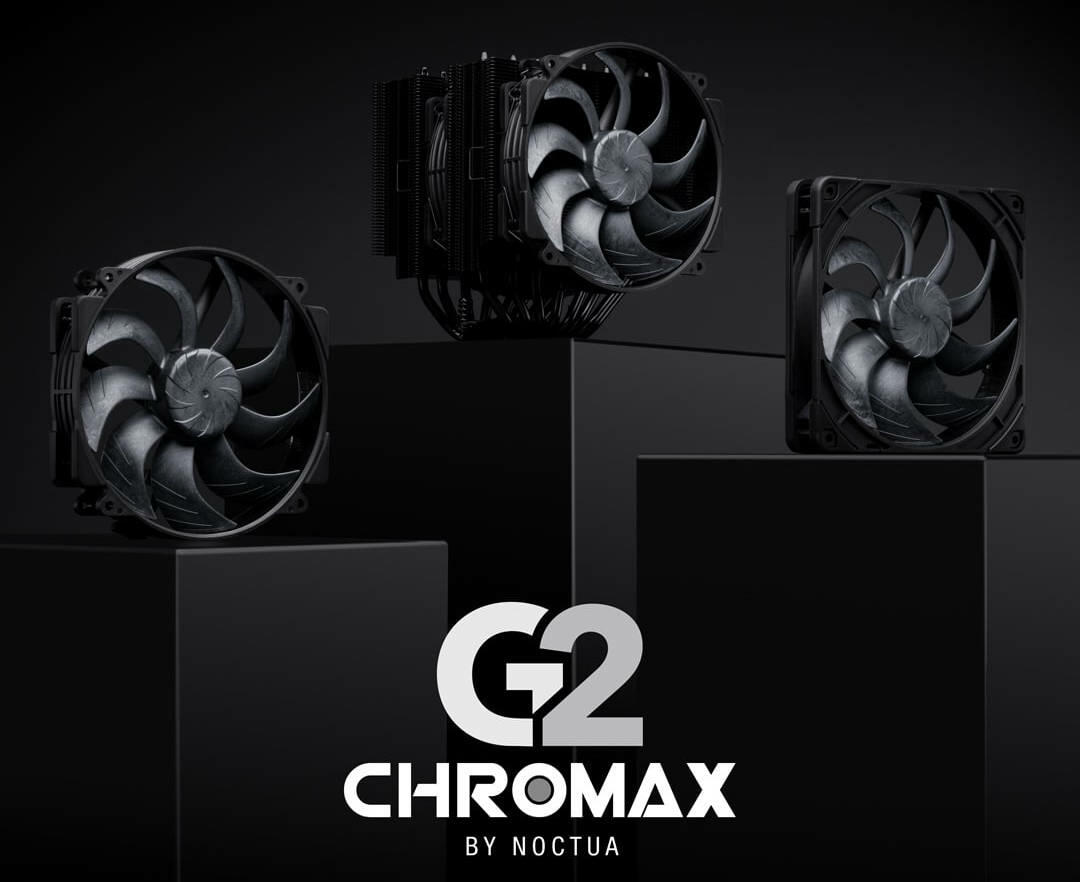 Noctua NH D15 G2 und NF A14x25 G2 chromax.black  Bild © Noctua