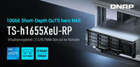 QNAP TS-h1655XeU-RP: Ein 10-GbE-ZFS-NAS mit kurzer Tiefe und E1.S/M.2 NVMe für Racks mit wenig Platz