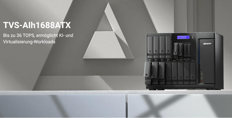 QNAP TVS-AIh1688ATX kommt als AI-fähiges NAS mit Core Ultra-CPUs, 36 TOPS NPU und Thunderbolt 5-Optionen auf den Markt