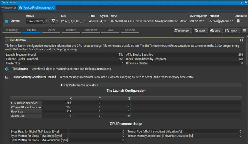 CUDA 13.1 Nsight profile