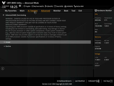 ASUS TUF GAMING B850 PLUS WIFI BIOS AMD OC Accept