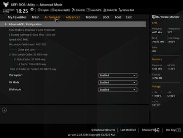 ASUS TUF GAMING B850 PLUS WIFI BIOS CPU Config