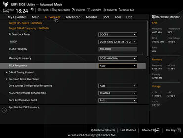 ASUS TUF GAMING B850 PLUS WIFI BIOS AI Tweaker DOCP 1