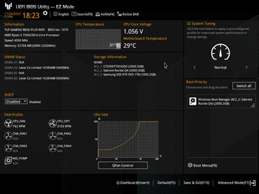 ASUS TUF GAMING B850 PLUS WIFI BIOS EZ Mode