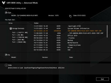 ASUS TUF GAMING B850 PLUS WIFI BIOS Flashing
