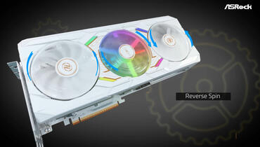 Radeon RX 9070 XT Taichi White von ASRock mit LCD-Display auf der Grafikkarte