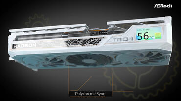 Radeon RX 9070 XT Taichi White seitlich