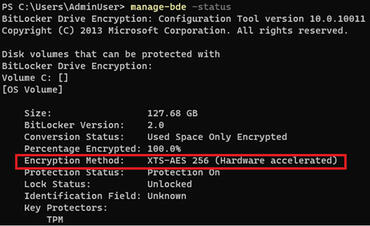Windows 11 XTS AES 256