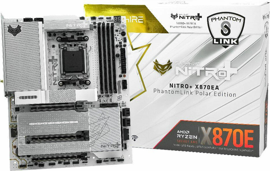 SAPPHIRE NITRO X870EA NITRO PHANTOM LINK MOTHERBOARD  Bild © Videocardz