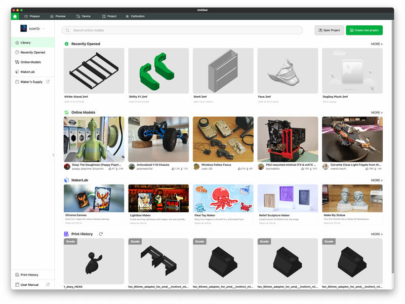 BambuStudio Software Übersicht BambuStudio Software Übersicht