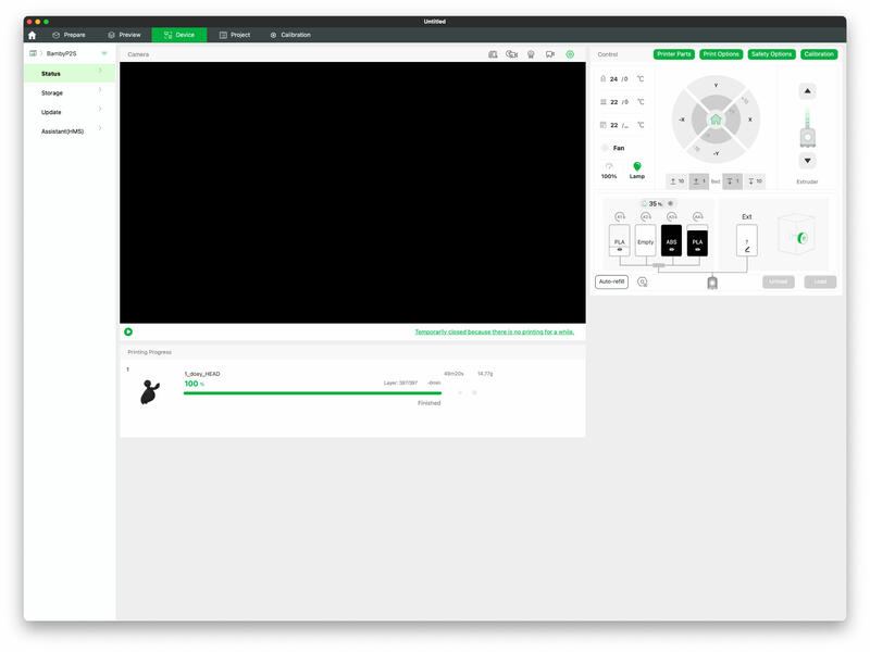 BambuStudio Software Druckübersicht BambuStudio Software Druckübersicht
