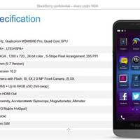 BlackBerry A10: Geleakte NDA-Folie verrät Spezifikationen