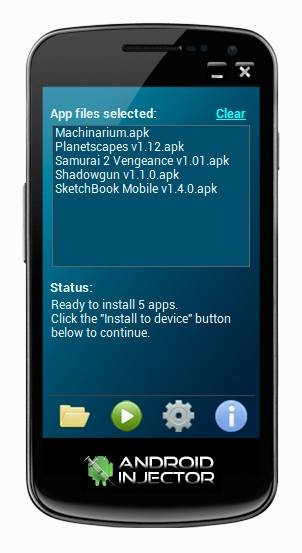 Android Injector  Bild © Harmony Hollow Software