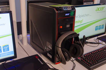 Acer: Messestand mit neuen Aspire Laptops und Predator G3 Gaming-PC