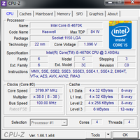Intel Core i5 4670k CPUz Screen