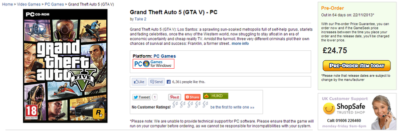 GTA 5 PC Shop Screenshot GTA 5 PC Shop Screenshot