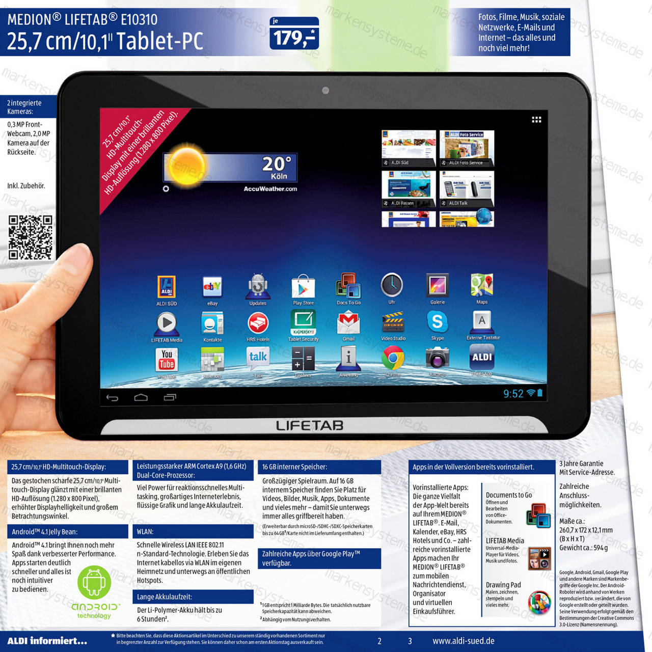 Aldi-Tablet_Medion LifeTab E10310  Bild © Aldi
