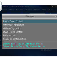 UEFI Funktionen Shortcuts