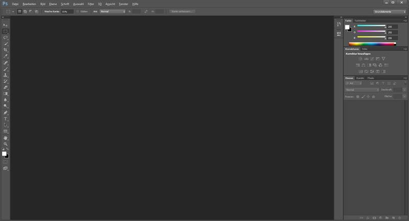 Photoshop Oberflaeche PCM Photoshop Oberflaeche PCM