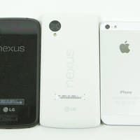 Vergleich Nexus 4, Nexus 5, iPhone 5-Rückseite
