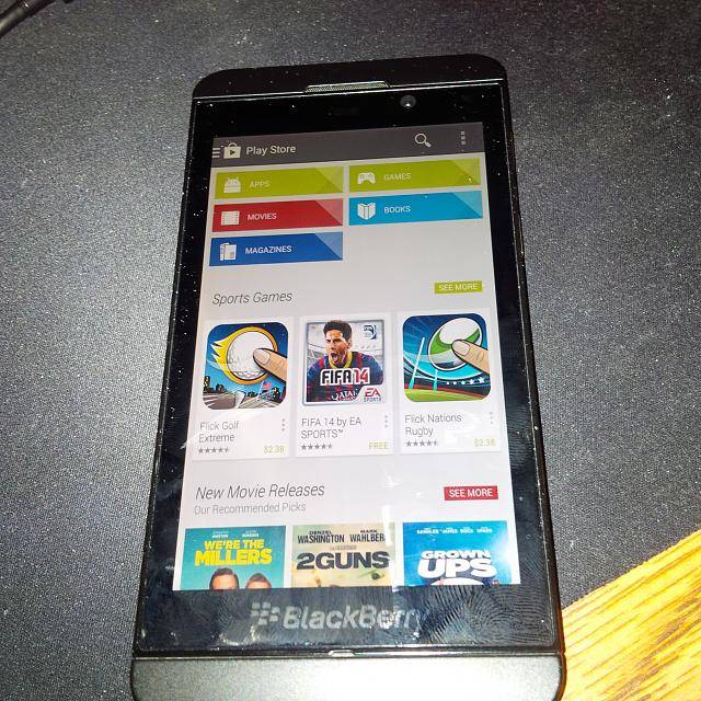 BlackBerry Z10 mit Google Play Store