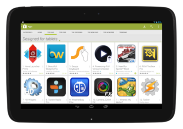 Google Play: Ab sofort mit einer optimierten Menüführung für Tablets