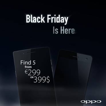 Oppo Find 5: Zum Black Friday mit 120 Euro Rabatt
