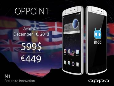 Oppo N1: Ab dem 10. Dezember für 449 Euro erhältlich