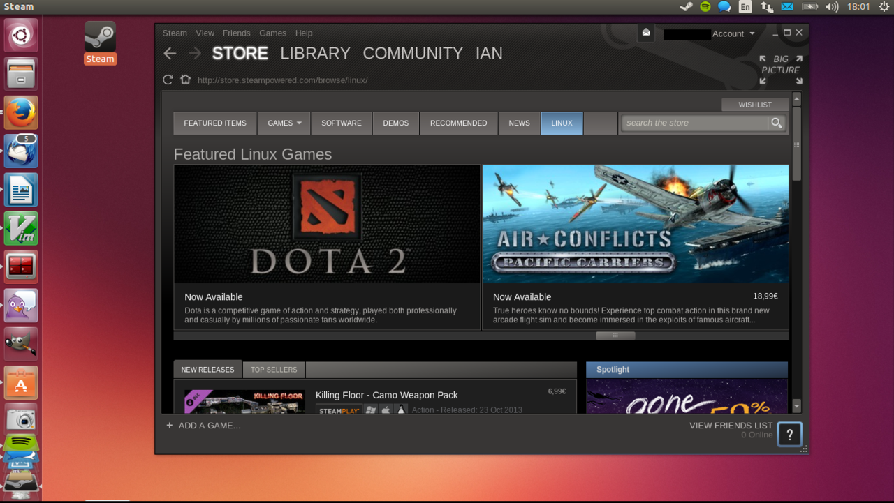Steam Linux  Bild © PCWorld