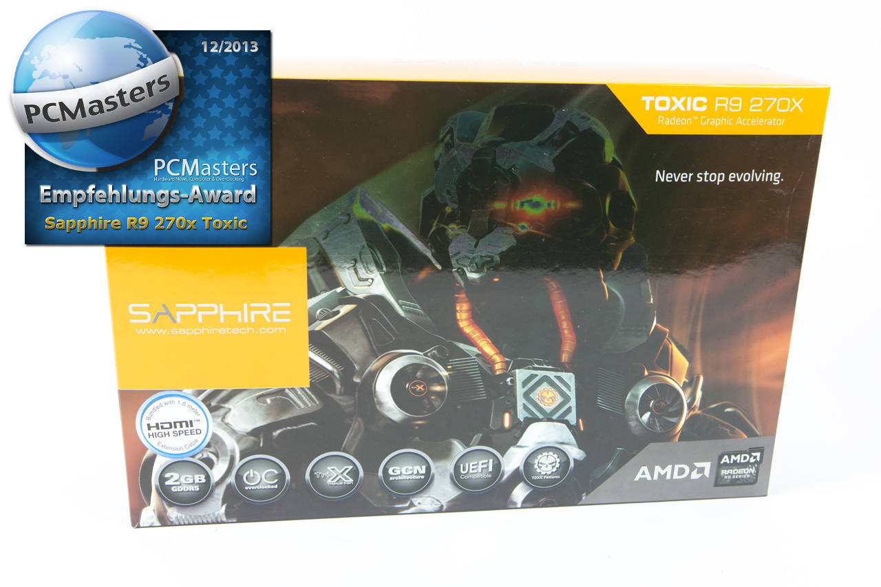 Sapphire R9 270x Toxic Empfehlung & OVP  Bild © PCMasters