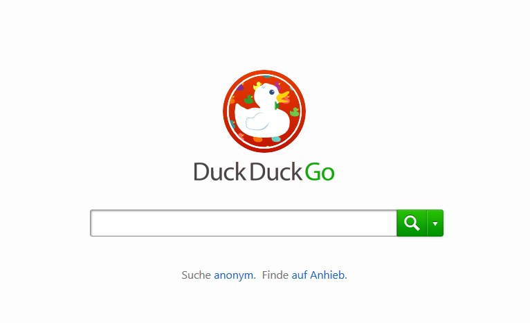DuckDuckGo-Startseite
