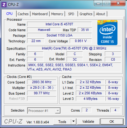 ZBOX ID92 Plus CPU-Z