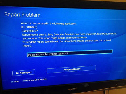 PlayStation 4-Fehlermeldung CE-34878-0_Quelle: Joystiq
