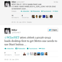 Twitter-Meldung von WZor