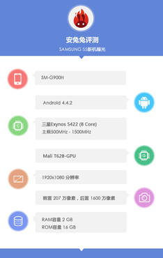 Samsung Galaxy S5: AnTuTu-Benchmark offenbart zwei Versionen des Android-Smartphones