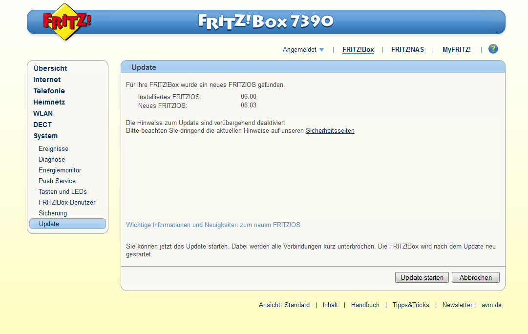 Fritz!Box-Update