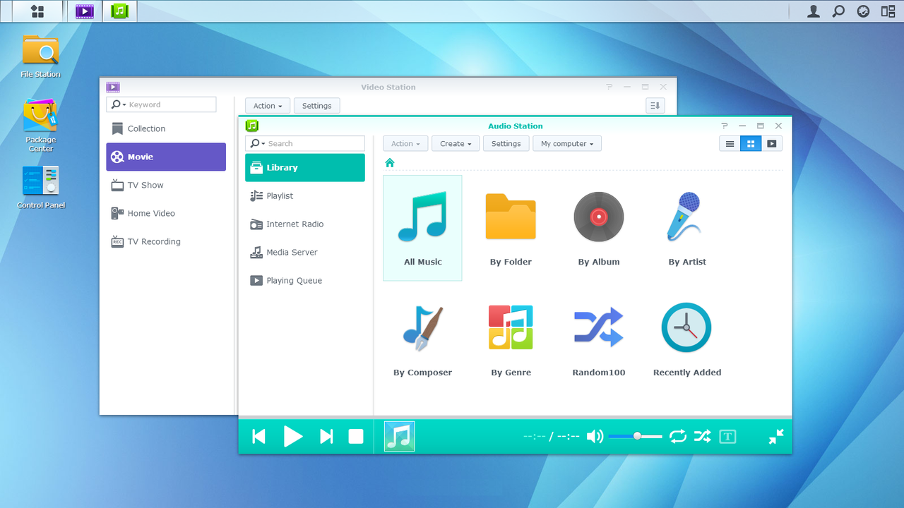 Oberfläche des neuen Disk Station Manager 5.0