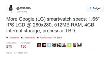 Google-Smartwatch: Erste Spezifikationen bekannt