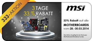 MSI Triple Three-Aktion