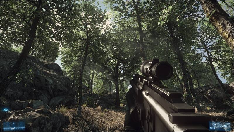 Battlefield 3 Licht bricht durch Bäume Battlefield 3 Licht bricht durch Bäume