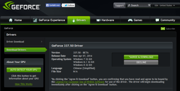 Nvidia GeForce 337.50: Beta-Version des neuen DirectX 11-Treibers ab heute herunterladbar