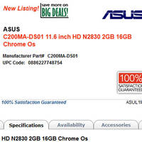 Erster Shop listet das Asus Chromebook C200